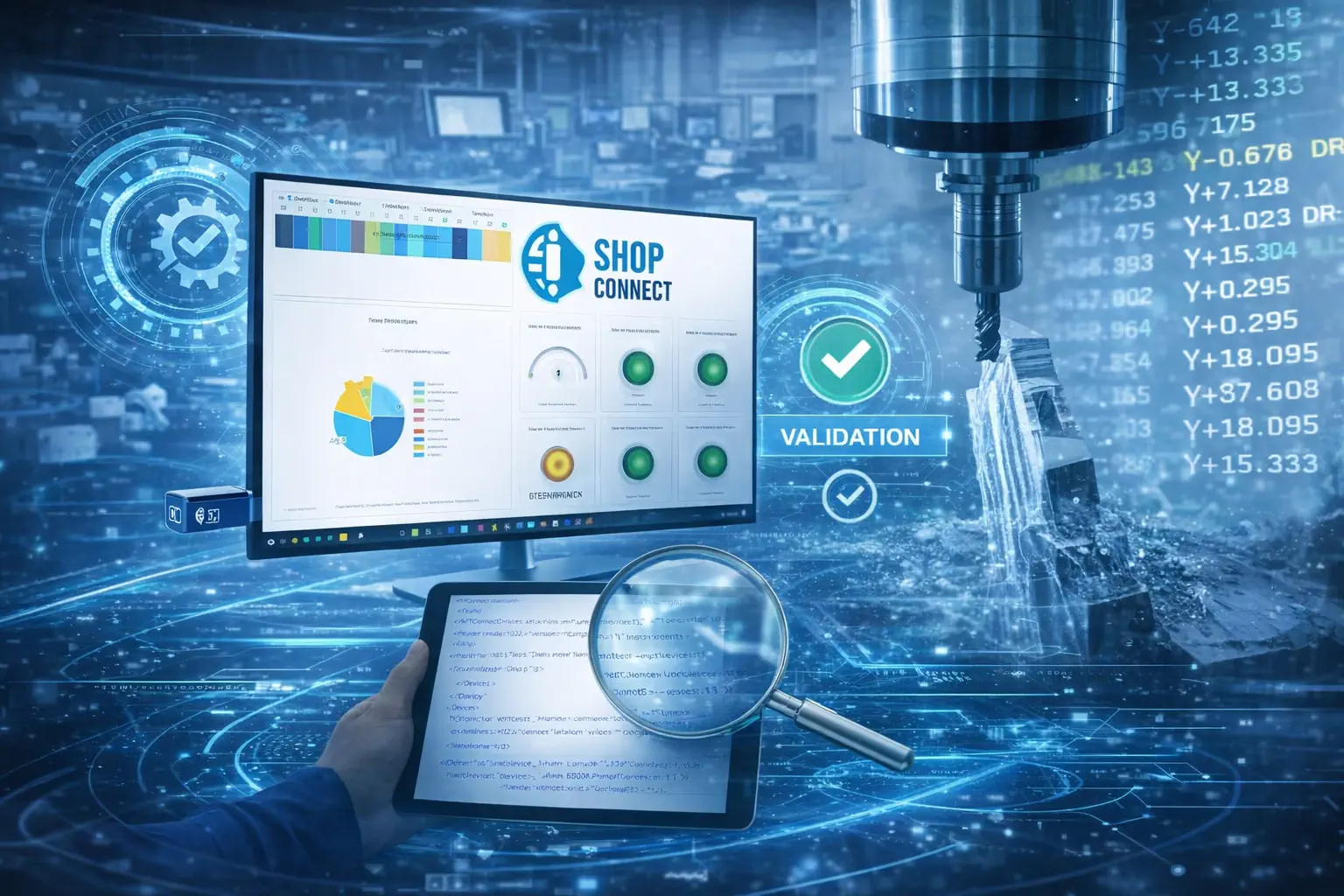 Shop-Connect floor dashboard deployment visual